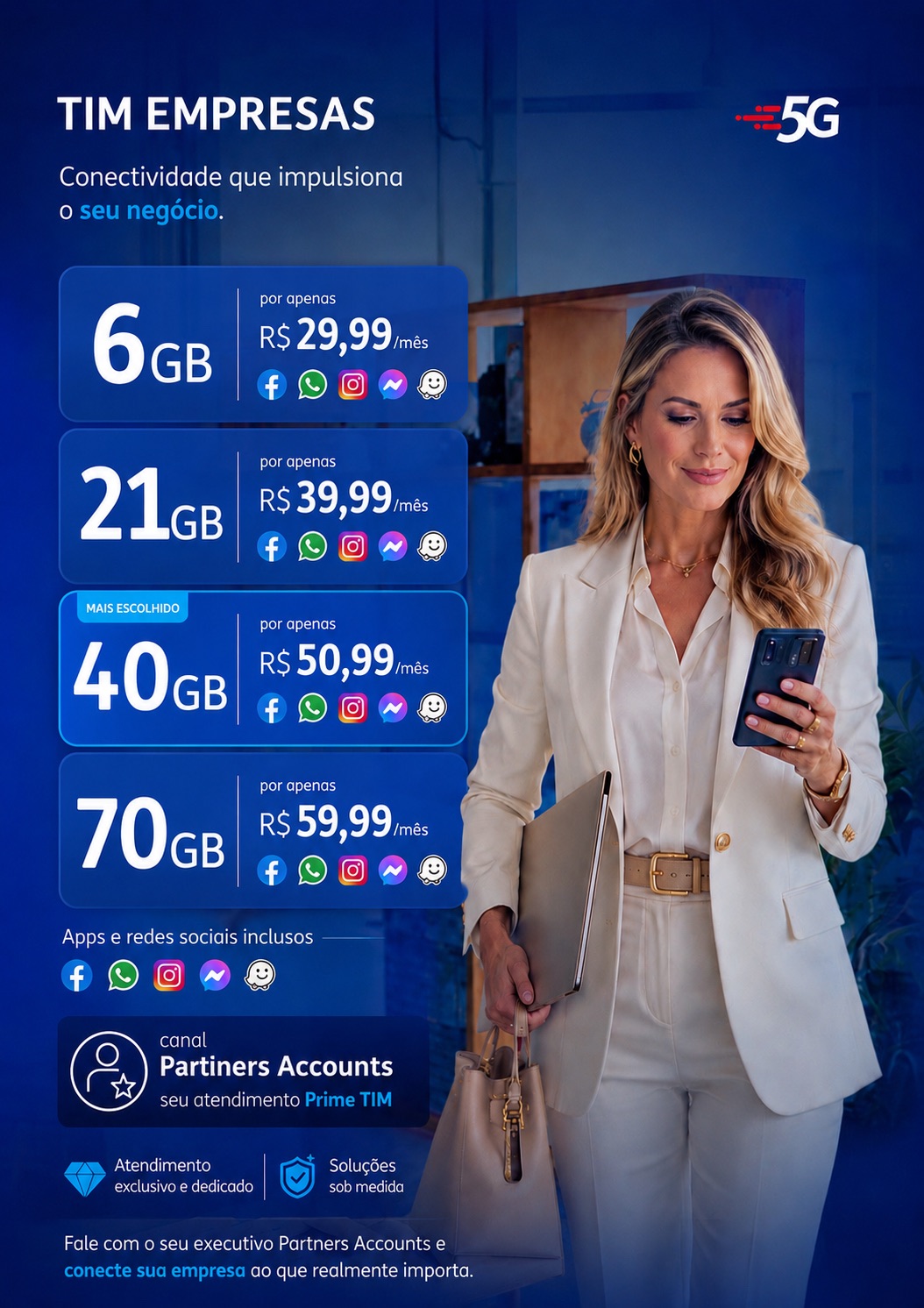 TIM Empresas — ofertas de planos móveis